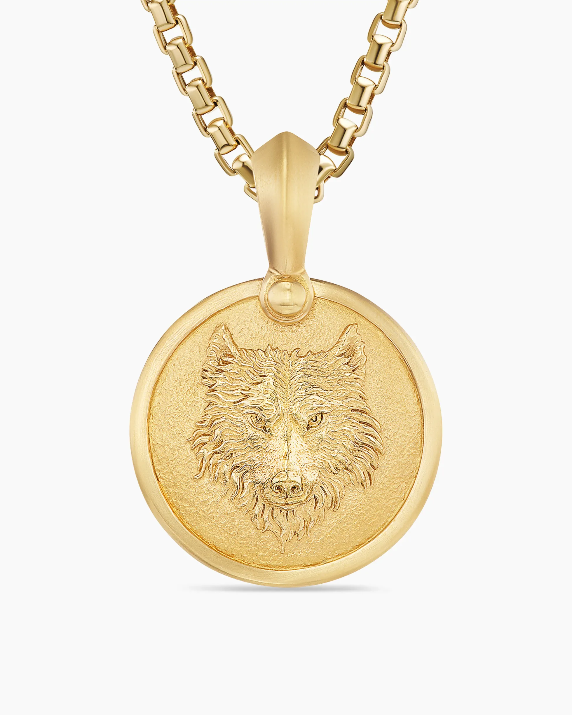 Petrvs® Wolf Amulet 18K Yellow Gold, 21mm