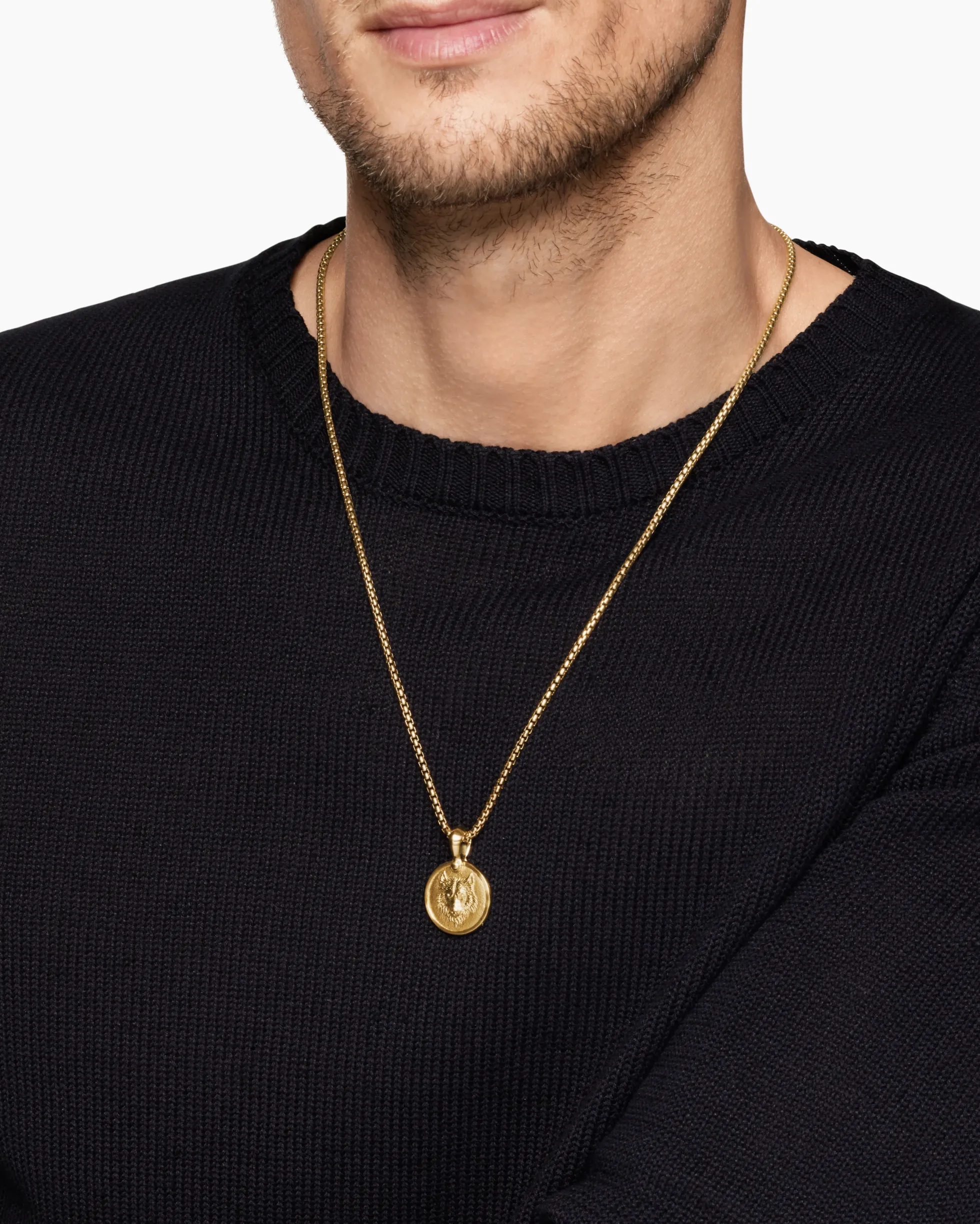 Petrvs® Wolf Amulet 18K Yellow Gold, 21mm