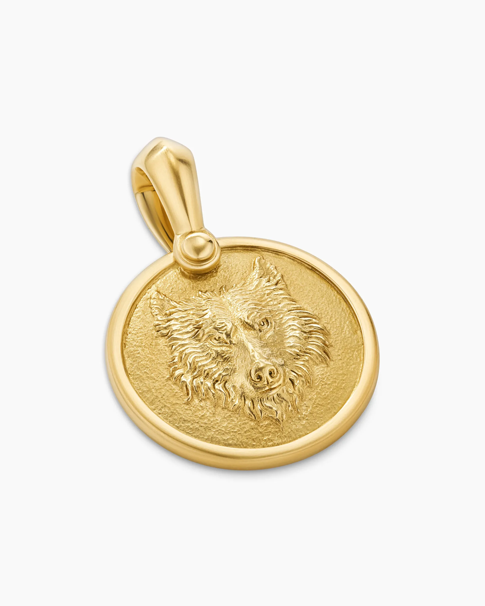 Petrvs® Wolf Amulet 18K Yellow Gold, 21mm