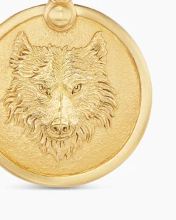 Petrvs® Wolf Amulet 18K Yellow Gold, 21mm