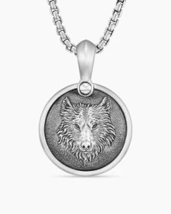 Petrvs® Wolf Amulet Sterling Silver, 21mm