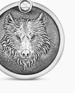 Petrvs® Wolf Amulet Sterling Silver, 21mm