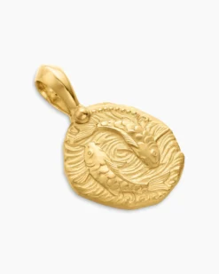 Pisces Amulet 18K Yellow Gold, 17mm