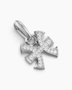 Pisces Amulet Sterling Silver with Diamonds, 15.3mm