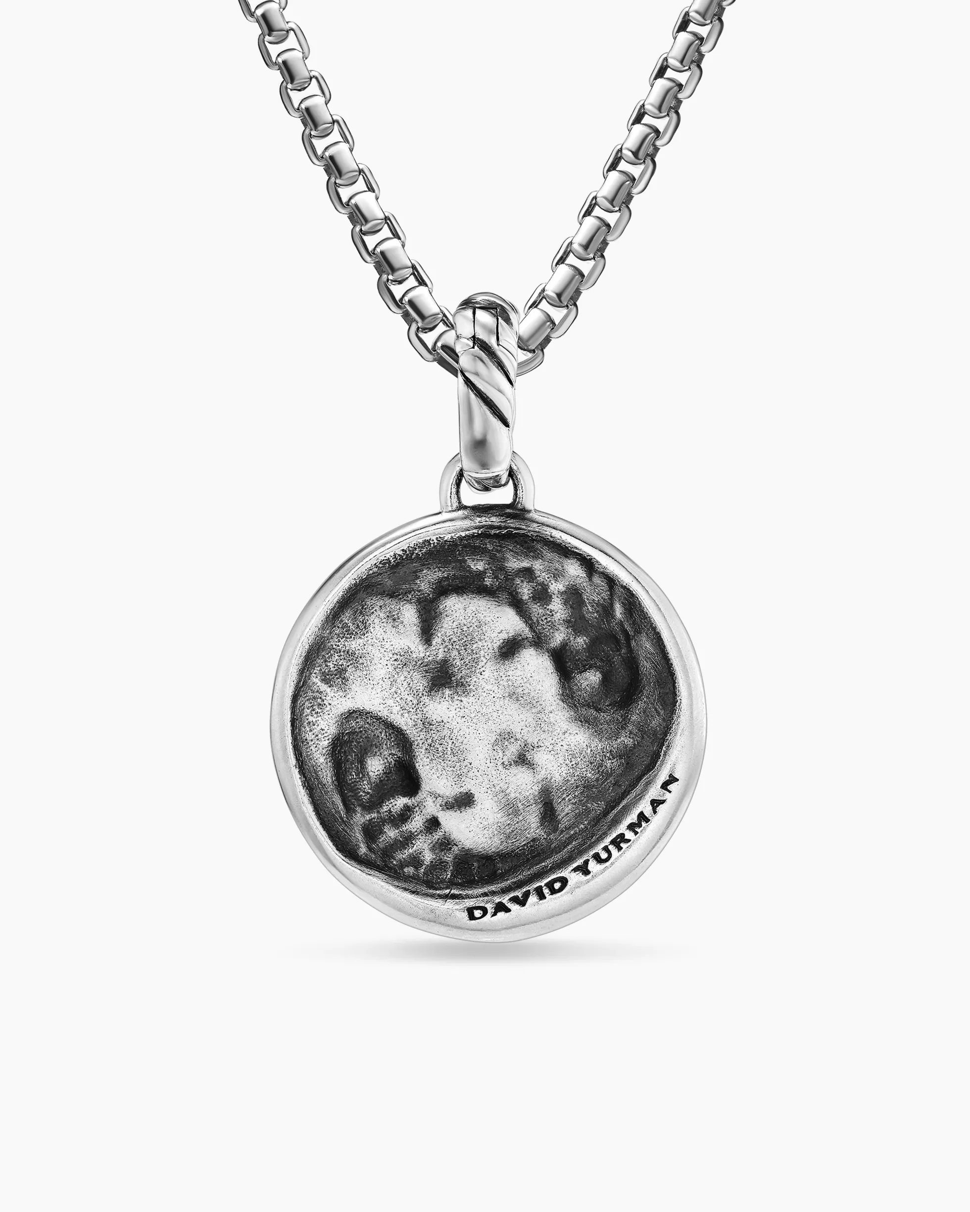 Pisces Amulet Sterling Silver with 18K Yellow Gold and Diamonds, 19mm