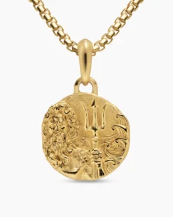 Poseidon Amulet 18K Yellow Gold, 24mm
