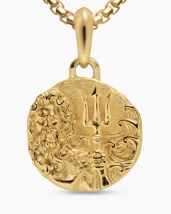 Poseidon Amulet 18K Yellow Gold, 24mm