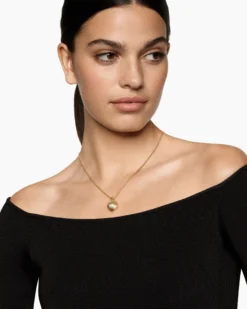 Puffy Heart Amulet 18K Yellow Gold with Diamonds, 17mm
