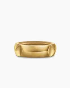 Pyramid Band Ring 18K Yellow Gold, 6.5mm