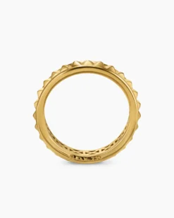 Pyramid Band Ring 18K Yellow Gold, 4mm