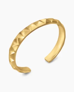 Pyramid Cuff Bracelet 18K Yellow Gold, 9.3mm