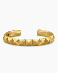 Pyramid Cuff Bracelet 18K Yellow Gold, 9.3mm