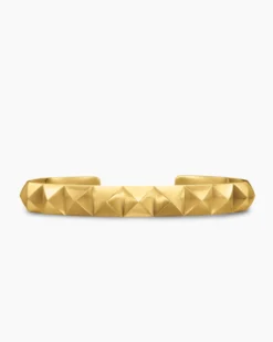 Pyramid Cuff Bracelet 18K Yellow Gold, 9.3mm