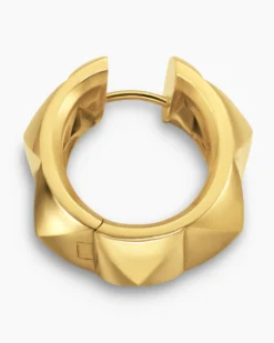 Pyramid Hoop Earrings 18K Yellow Gold, 23.9mm
