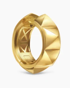Pyramid Hoop Earrings 18K Yellow Gold, 23.9mm