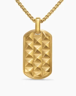 Pyramid Tag 18K Yellow Gold, 35mm