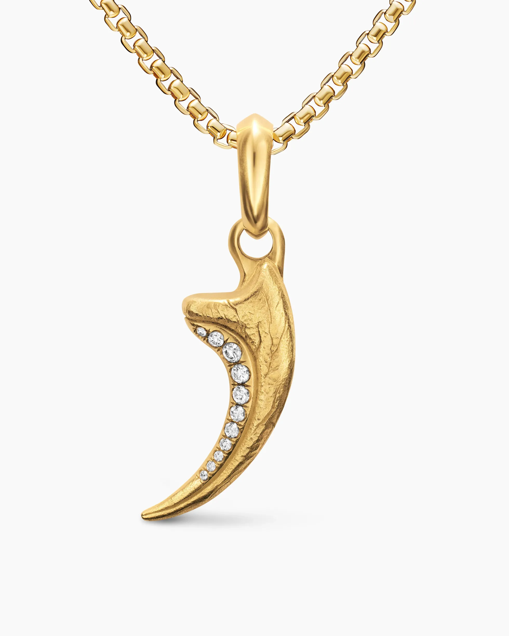Raptor Claw Amulet 18K Yellow Gold with Diamonds, 27.3mm