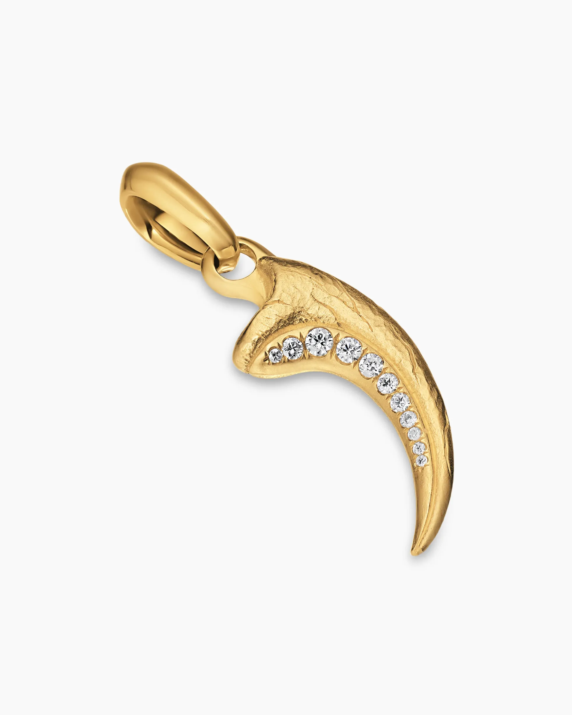 Raptor Claw Amulet 18K Yellow Gold with Diamonds, 27.3mm