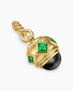 Renaissance® Amulet 18K Yellow Gold with Black Onyx and Tsavorites, 19.8mm