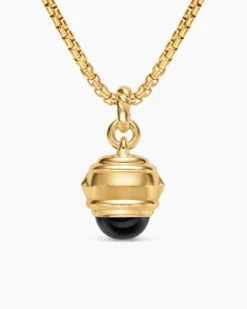 Renaissance® Amulet 18K Yellow Gold with Black Onyx and Tsavorites, 19.8mm