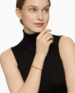 Renaissance® Cablespira® Bracelet 18K Yellow Gold with Carnelian and Citrine, 5mm