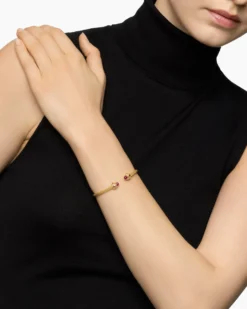 Renaissance® Cablespira® Bracelet 18K Yellow Gold with Rubies, 3.5mm