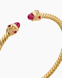 Renaissance® Cablespira® Bracelet 18K Yellow Gold with Rubies, 3.5mm