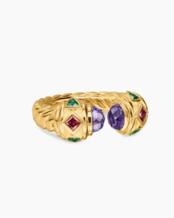 Renaissance® Color Ring 18K Yellow Gold with Amethyst, Pink Tourmaline and Tsavorites, 10mm