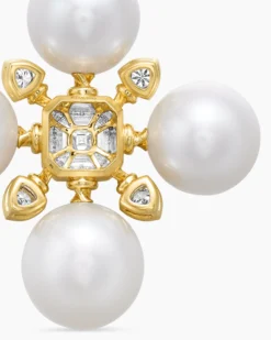 Renaissance® Pearl Pendant 18K Yellow Gold and with Pearls and Diamonds, 29.4mm