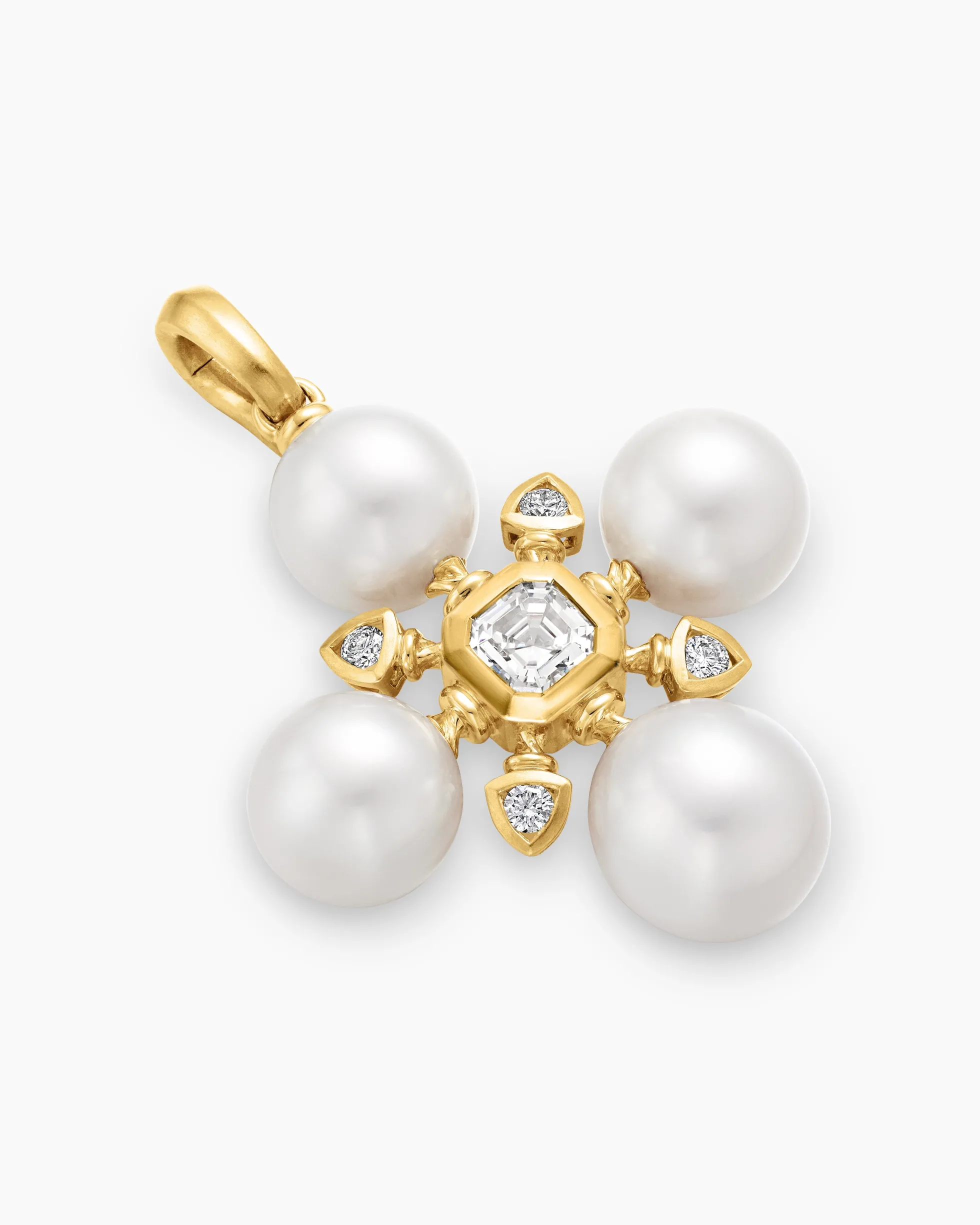 Renaissance® Pearl Pendant 18K Yellow Gold and with Pearls and Diamonds, 29.4mm