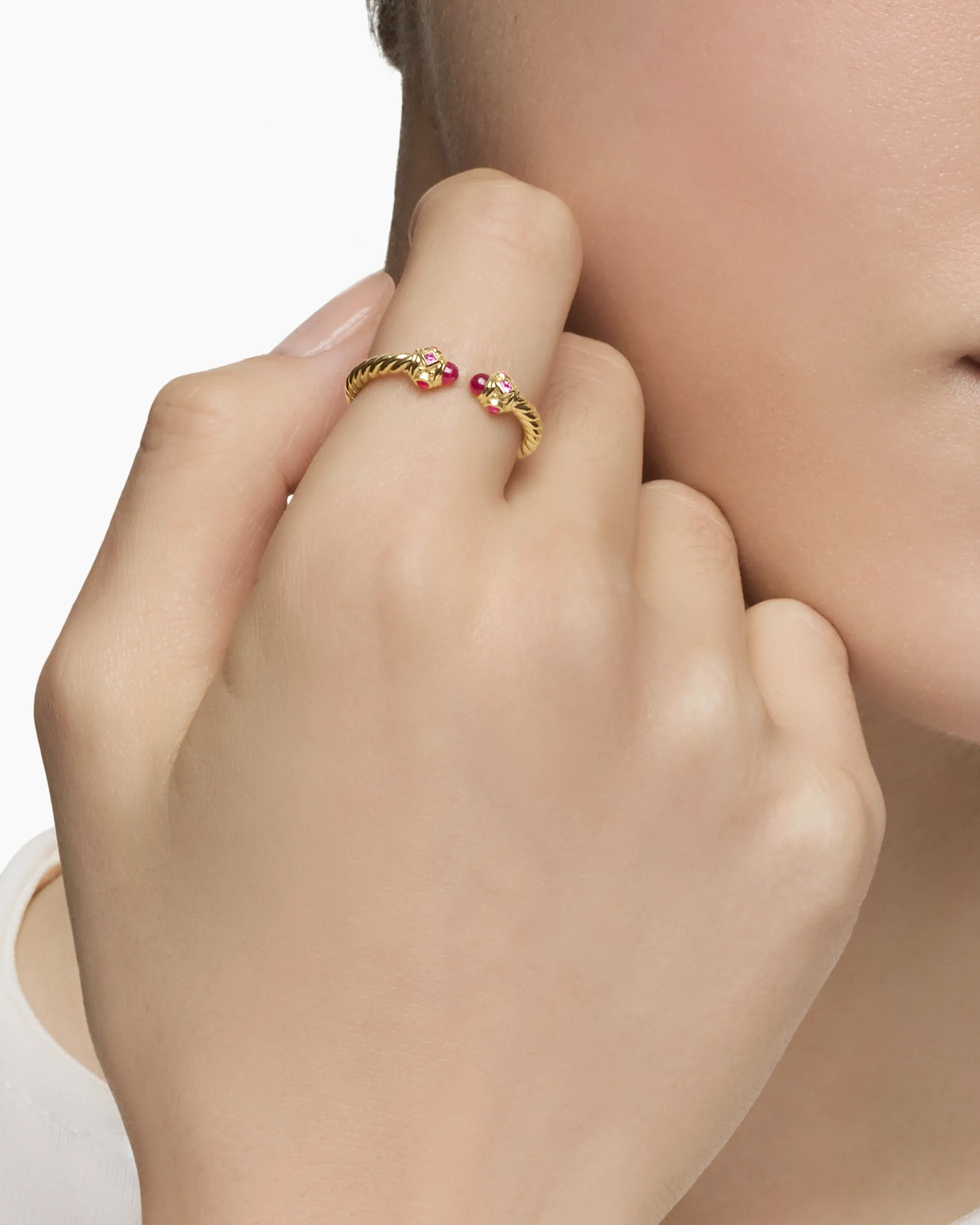 Renaissance® Ring 18K Yellow Gold with Rubies, 2.3mm
