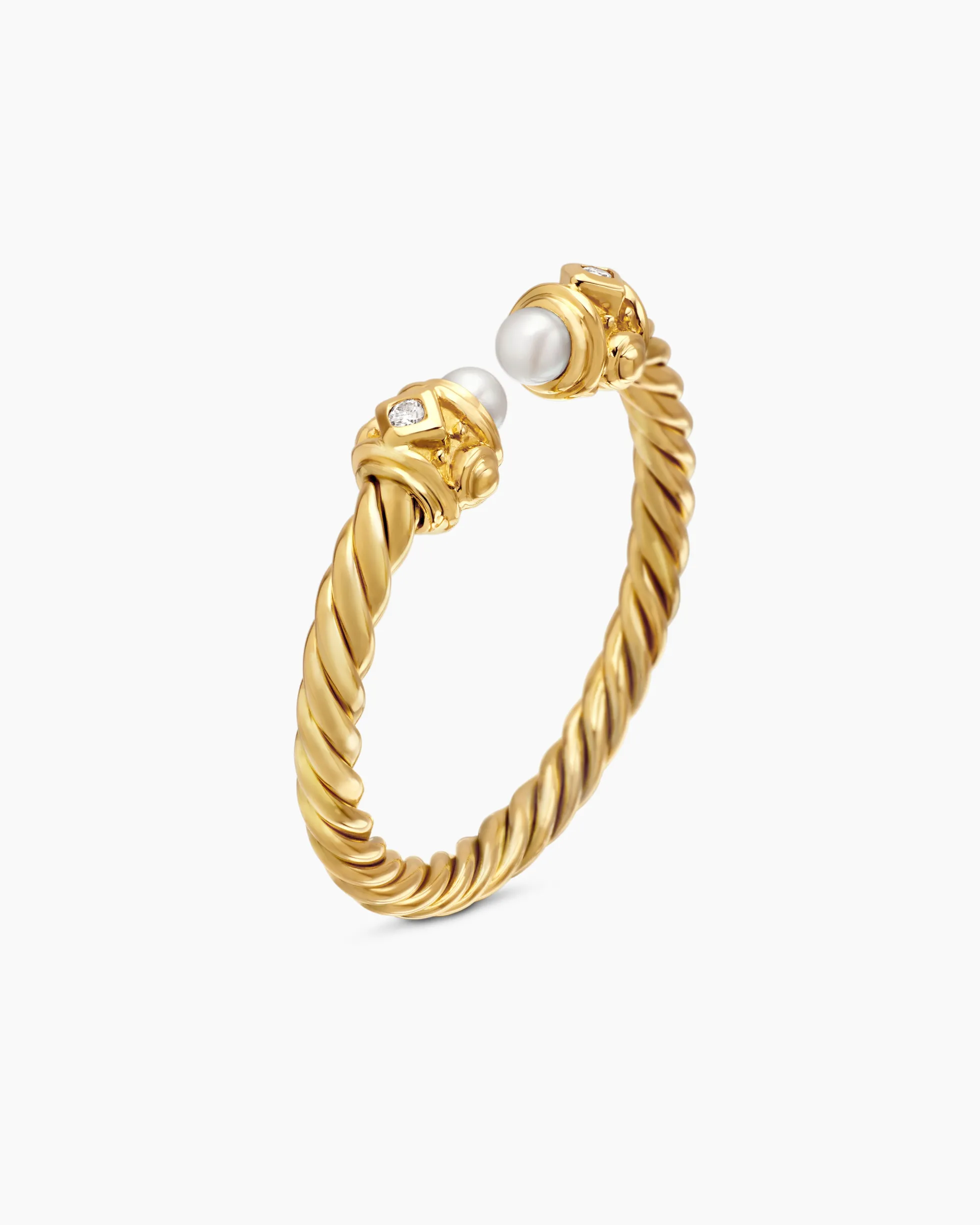 Renaissance® Ring 18K Yellow Gold with Pearls and Diamonds, 2.3mm