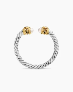 Renaissance® Ring Sterling Silver with 14K Yellow Gold, Pearls and Diamonds, 2.3mm