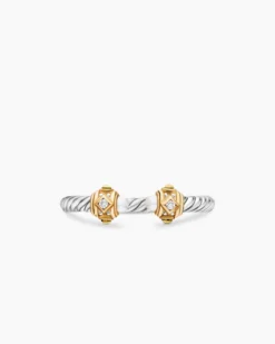 Renaissance® Ring Sterling Silver with 14K Yellow Gold, Pearls and Diamonds, 2.3mm