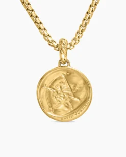 Sagittarius Amulet 18K Yellow Gold with Diamonds, 19mm