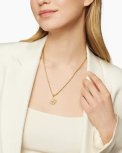 Sagittarius Amulet 18K Yellow Gold with Diamonds, 19mm
