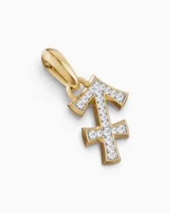 Sagittarius Amulet 18K Yellow Gold with Diamonds, 19.7mm
