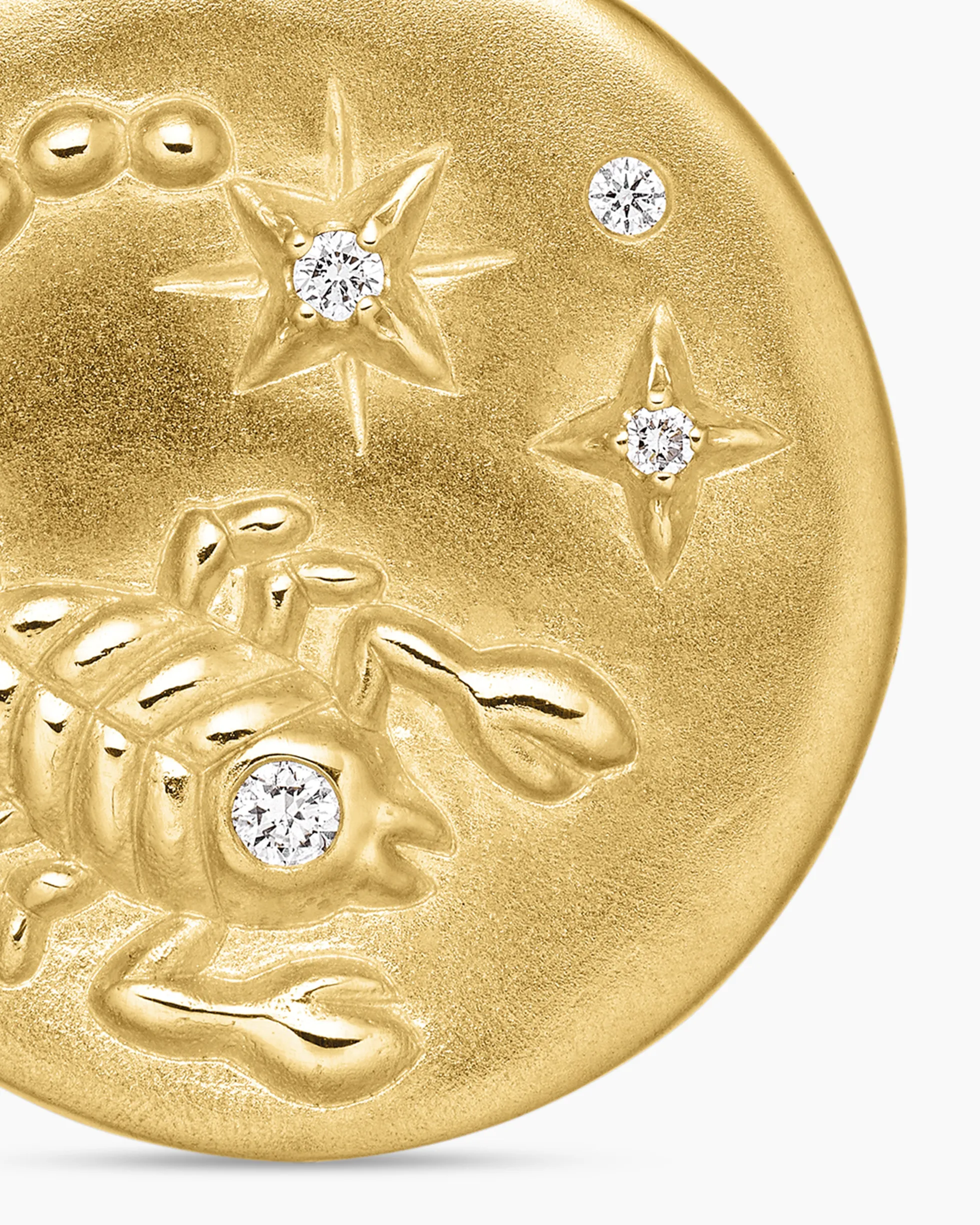 Scorpio Amulet 18K Yellow Gold with Diamonds, 19mm