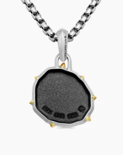 Scorpio Amulet Sterling Silver with 18K Yellow Gold, 23mm