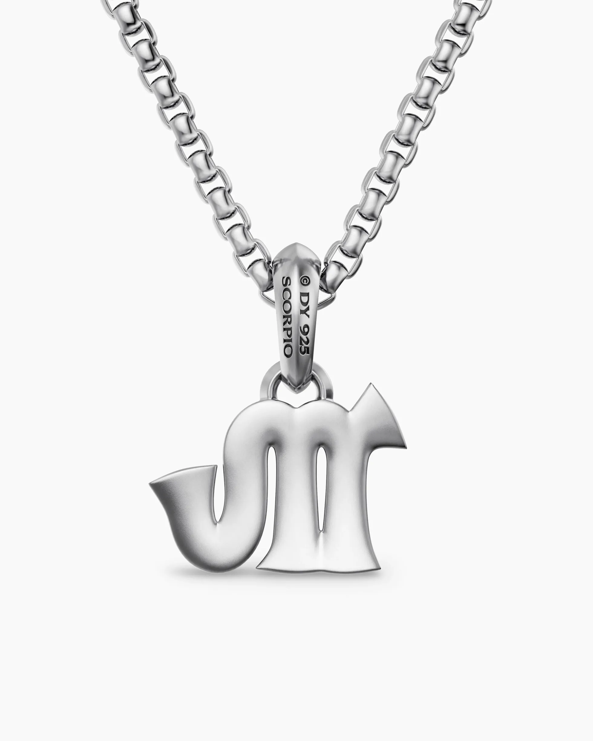 Scorpio Amulet Sterling Silver with Diamonds, 16mm