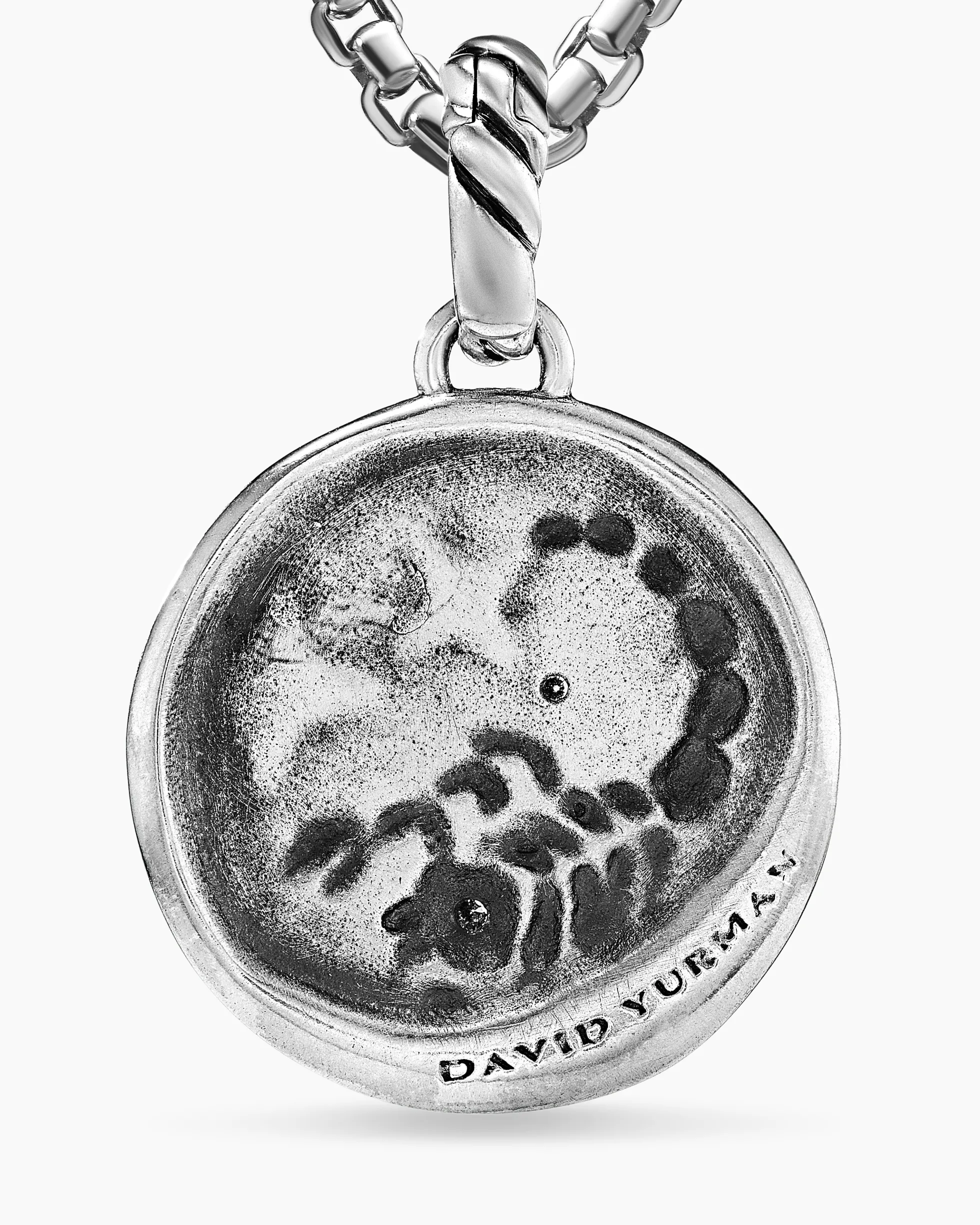 Scorpio Amulet Sterling Silver with 18K Yellow Gold and Diamonds, 19mm