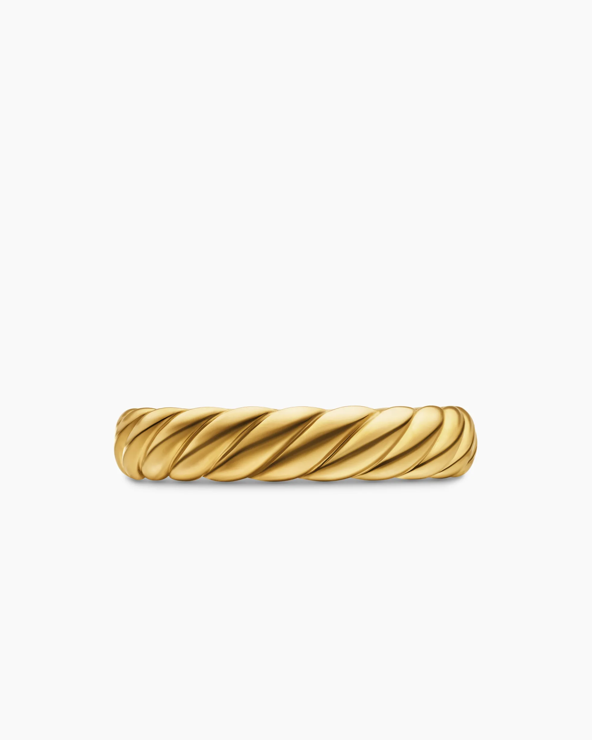 Sculpted Cable Band Ring 18K Yellow Gold, 4.6mm