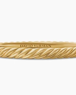 Sculpted Cable Bangle Bracelet 18K Yellow Gold, 6.2mm