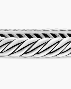Sculpted Cable Bangle Bracelet Sterling Silver, 7mm