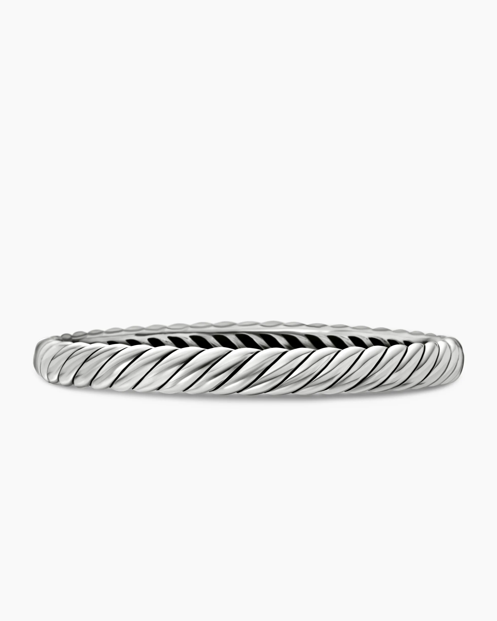 Sculpted Cable Bangle Bracelet Sterling Silver, 7mm