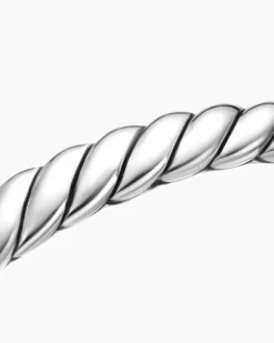 Sculpted Cable Bangle Bracelet Sterling Silver, 7mm