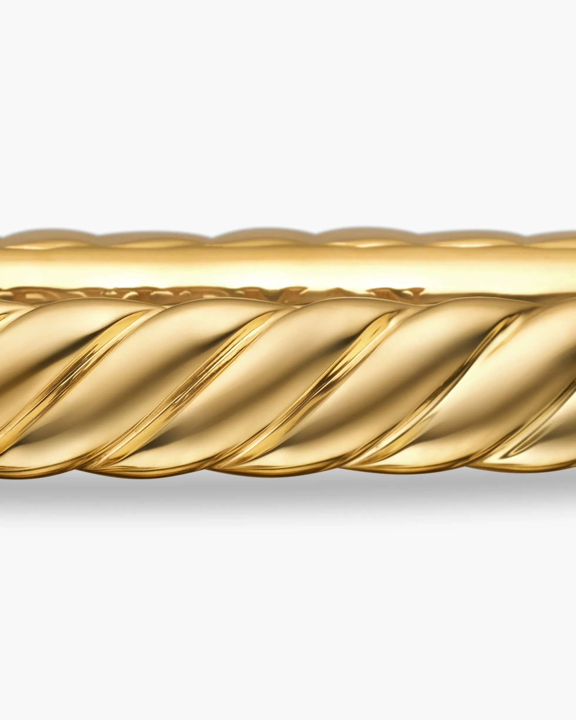 Sculpted Cable Bangle Bracelet 18K Yellow Gold, 4.6mm