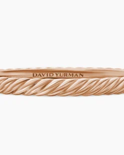 Sculpted Cable Bangle Bracelet 18K Rose Gold, 6.2mm