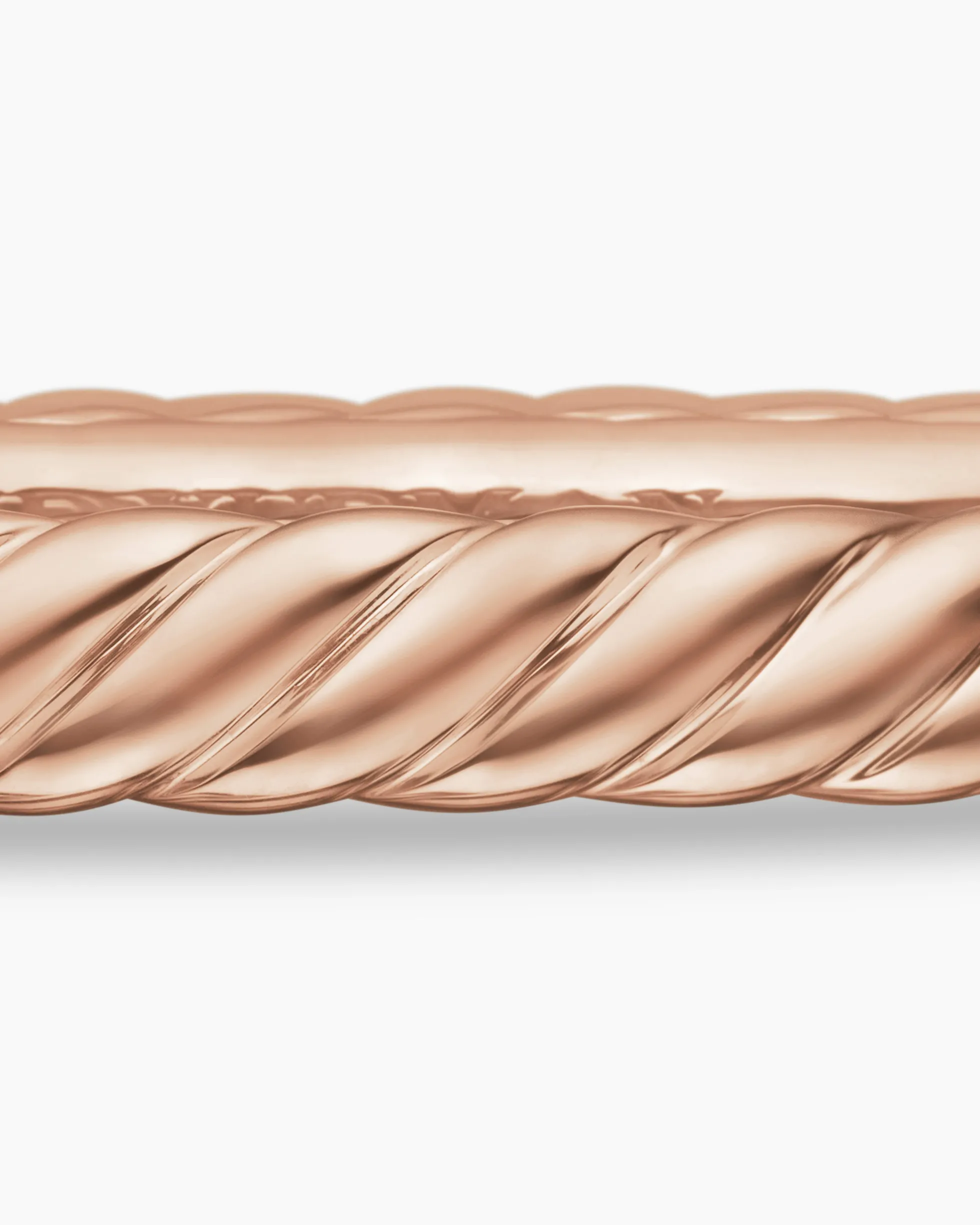 Sculpted Cable Bangle Bracelet 18K Rose Gold, 4.6mm