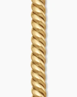 Sculpted Cable Bracelet 18K Yellow Gold, 8.5mm